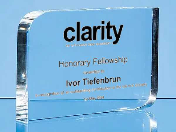 Clarity recognises Ivor Tiefenbrun